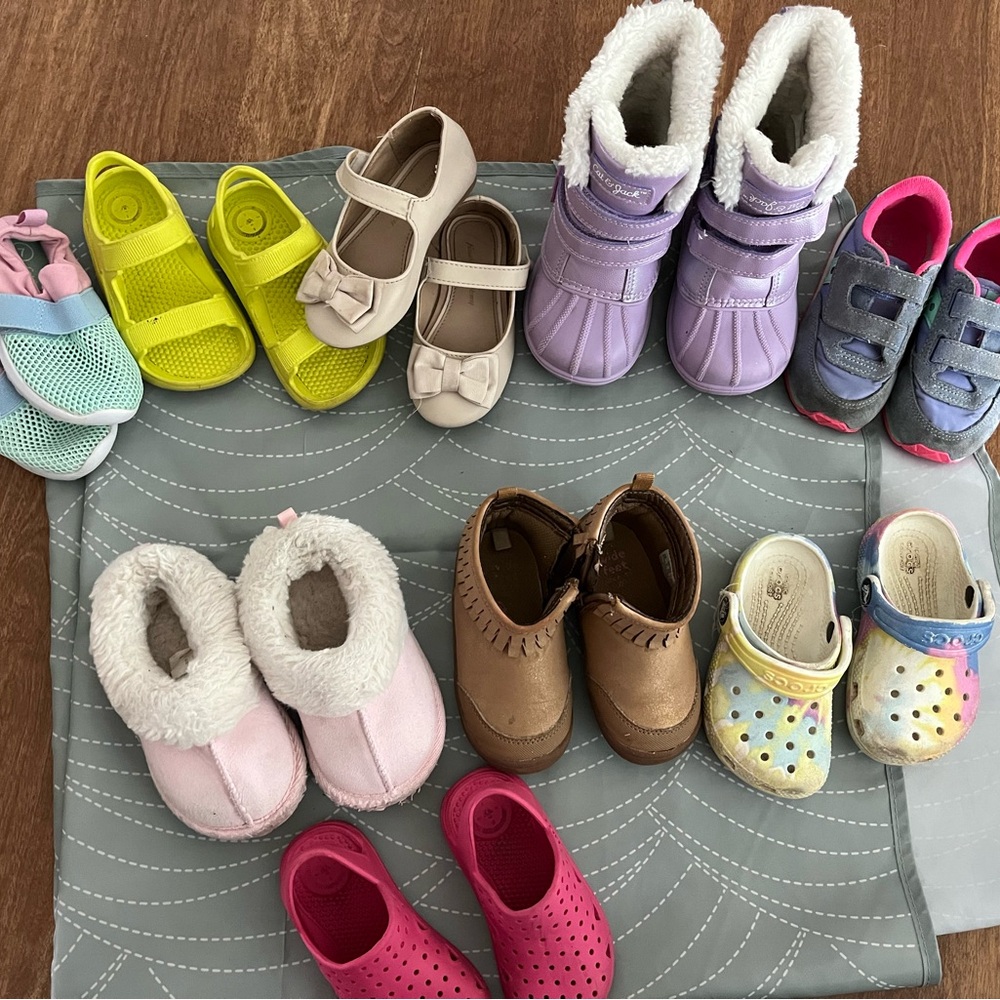 Purple and White Kids' Boots